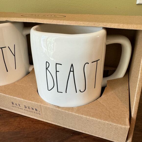 Rae Dunne "Beauty and Beast" Mug Set of 2- NIB - Picture 4 of 7